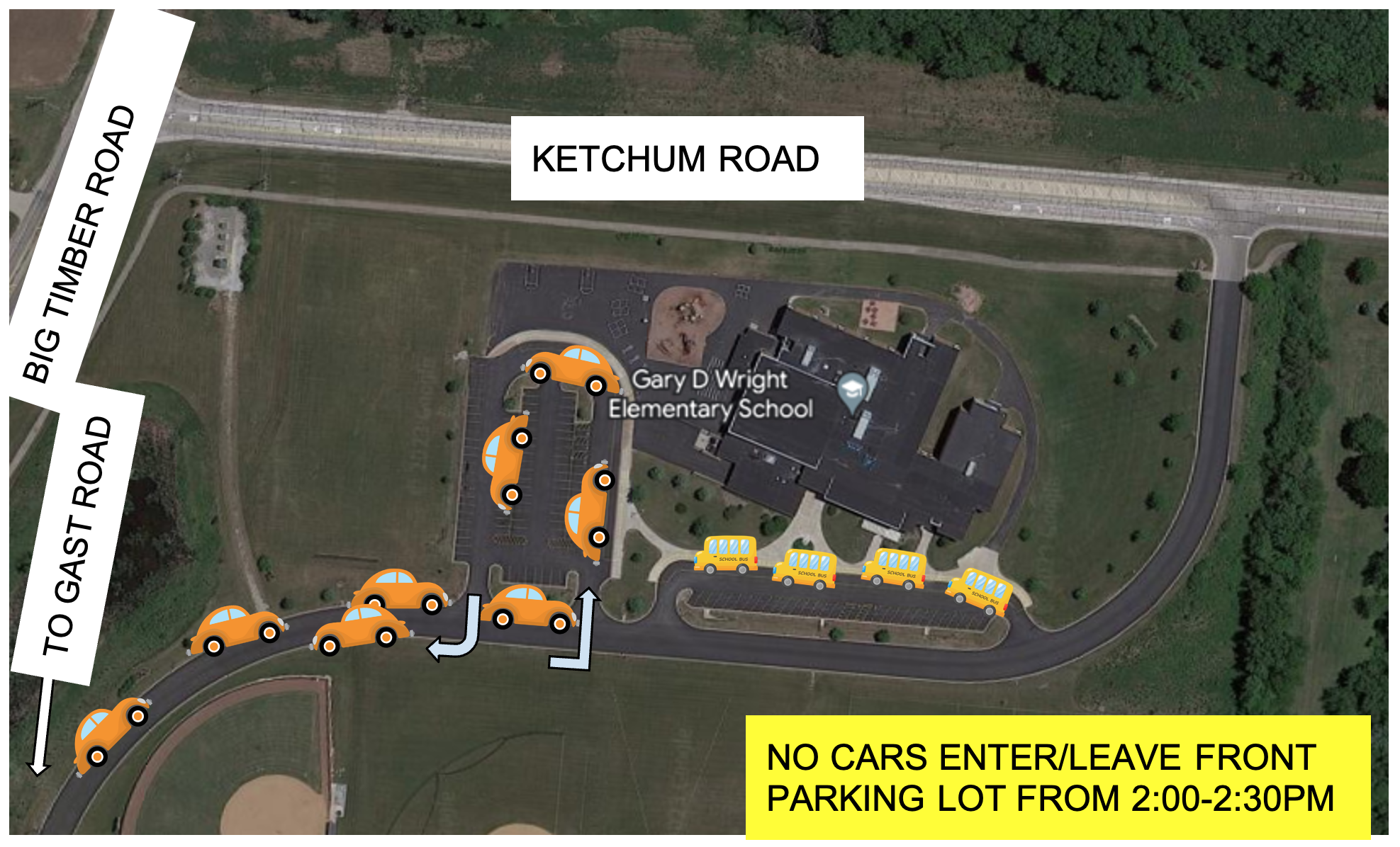 WES Map of Afternoon Dismissal Route 